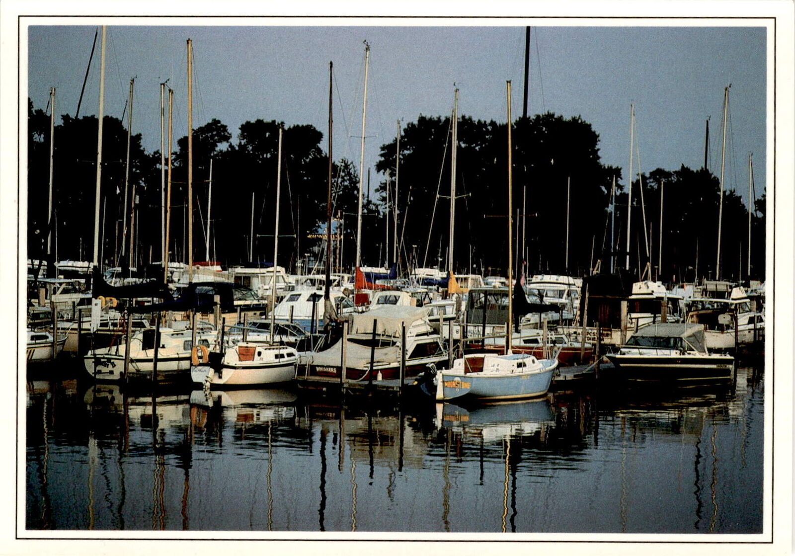 1987 Yachting Events on Lake Michigan Postcard - Michigan City