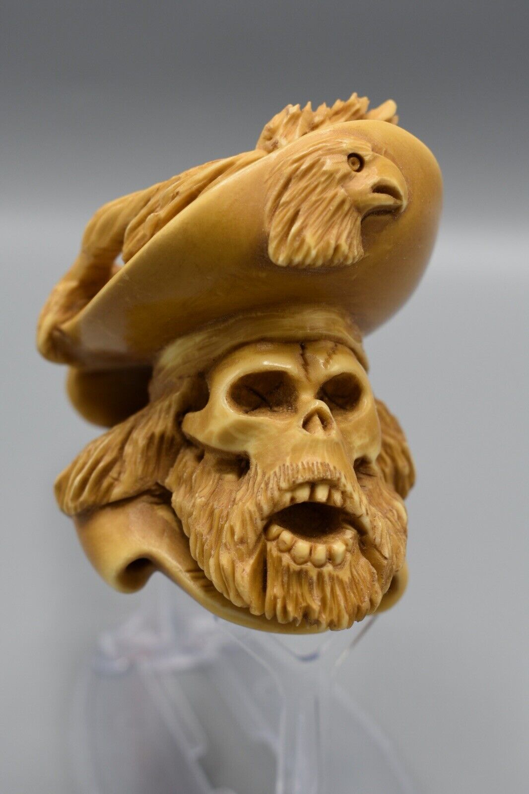 Skull Pirate PIPE BLOCK MEERSCHAUM NEW Handmade Custom Made Fitted Case#1771
