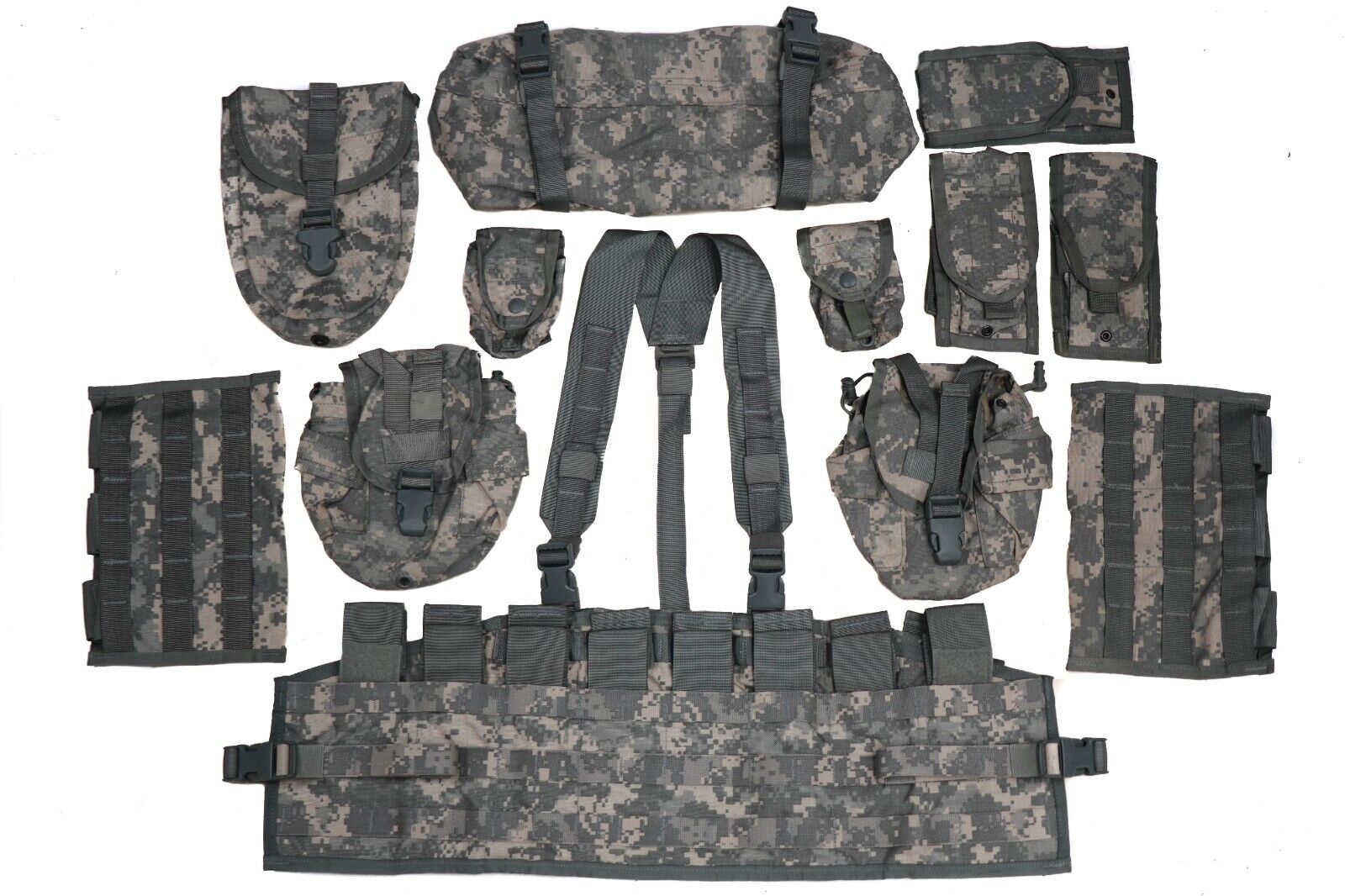 12 PC US Army Rifleman Set Tactical Assault Panel ACU UCP Camo Molle Pouch TAP
