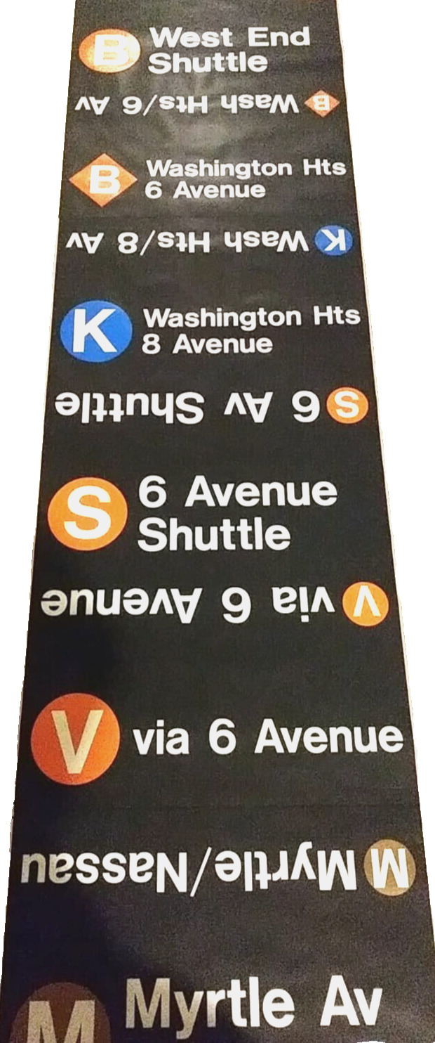 Vintage NYC Subway R32 Rollsign Set 1980s Helvetica Full Signage