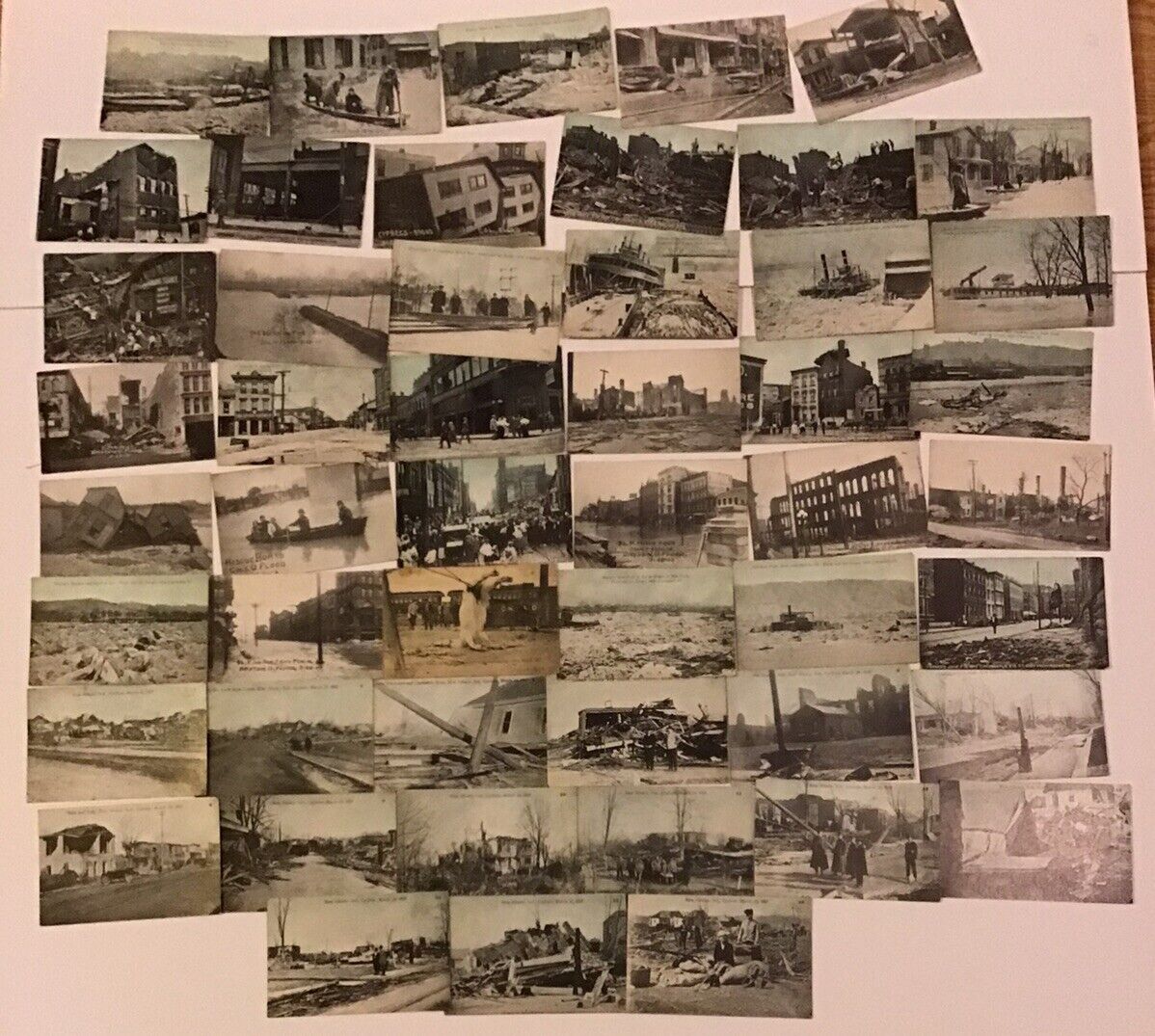 RPPC 50 Antique Vtg Natural Disaster Cyclone Tornado Photo Post Cards 1900s