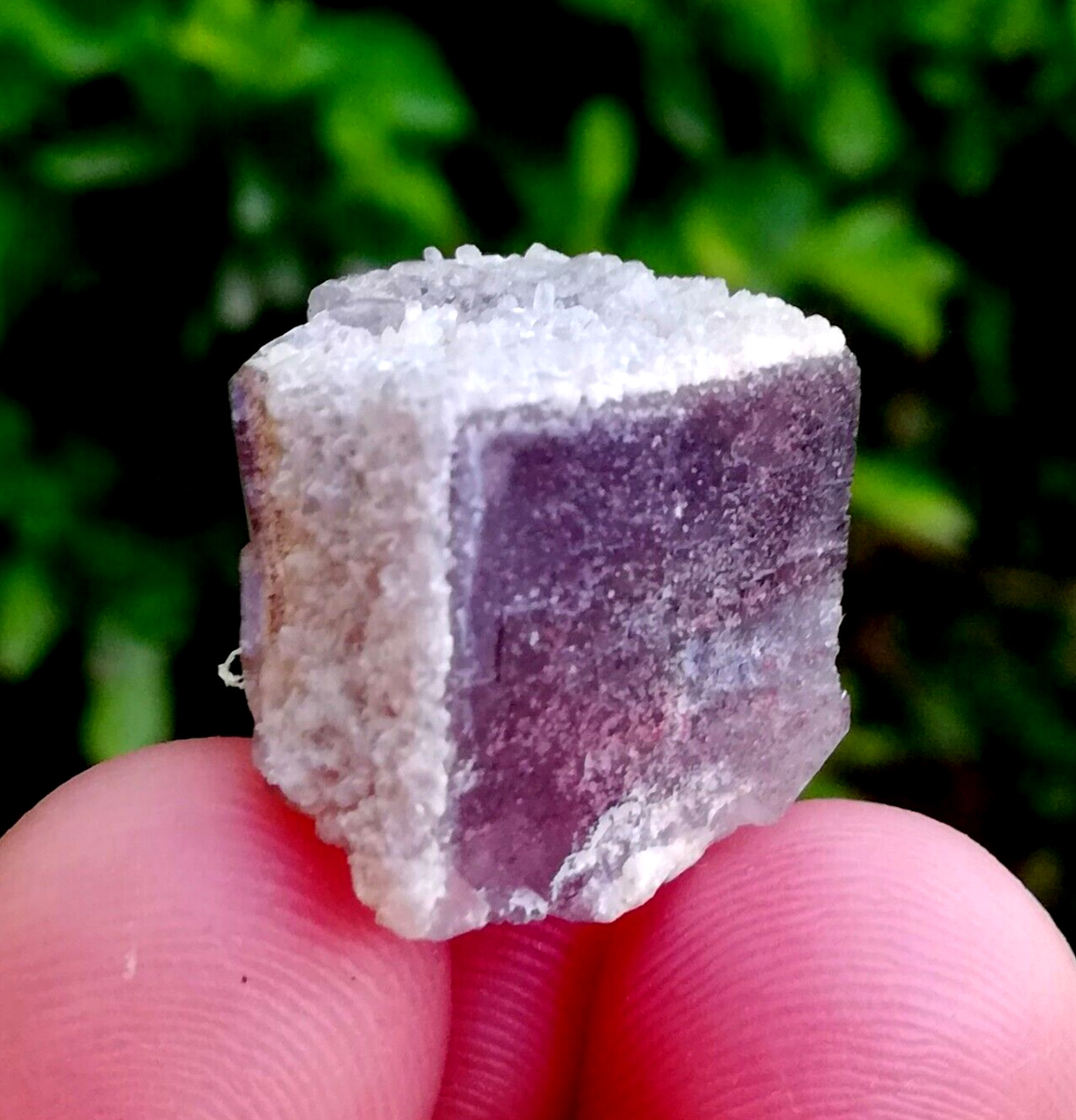 46.50 Cts natural cute lovely purple color fluorite with calcite crystal @ pak