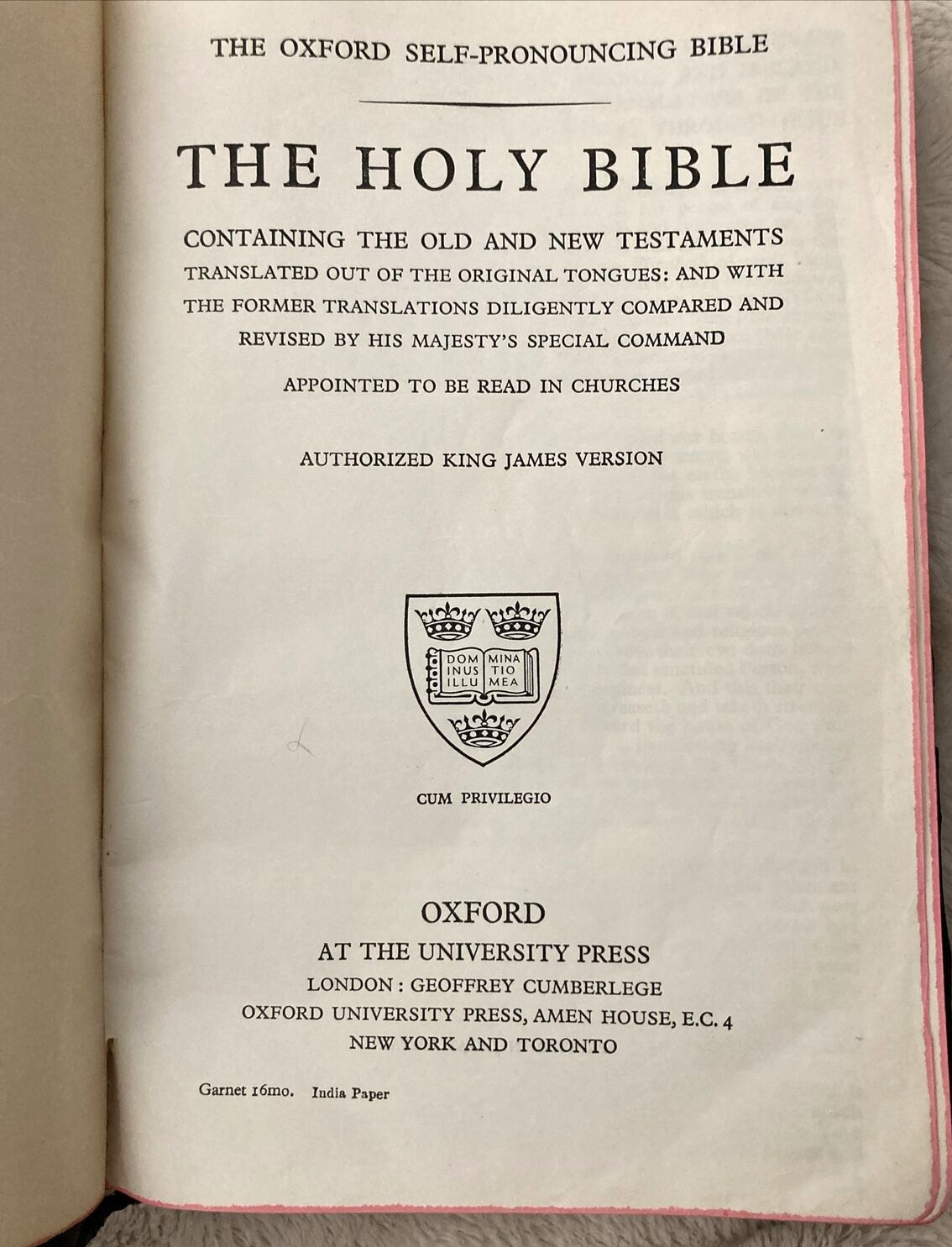 Vintage Holy Bible Oxford Press 1900\'s Leather King James Version