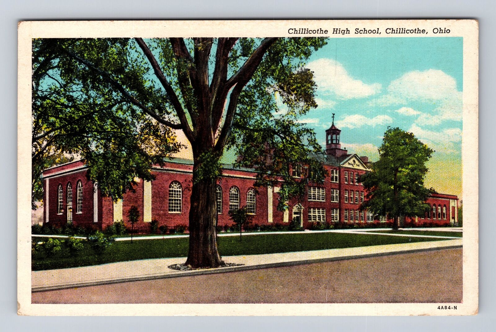 Chillicothe OH-Ohio, High School Building, Antique Vintage Souvenir Postcard