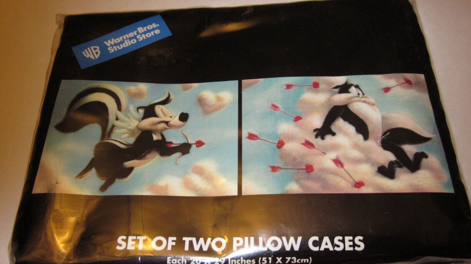 Extremely Rare Pepe Le Pew and Penelope pillowcase vintage