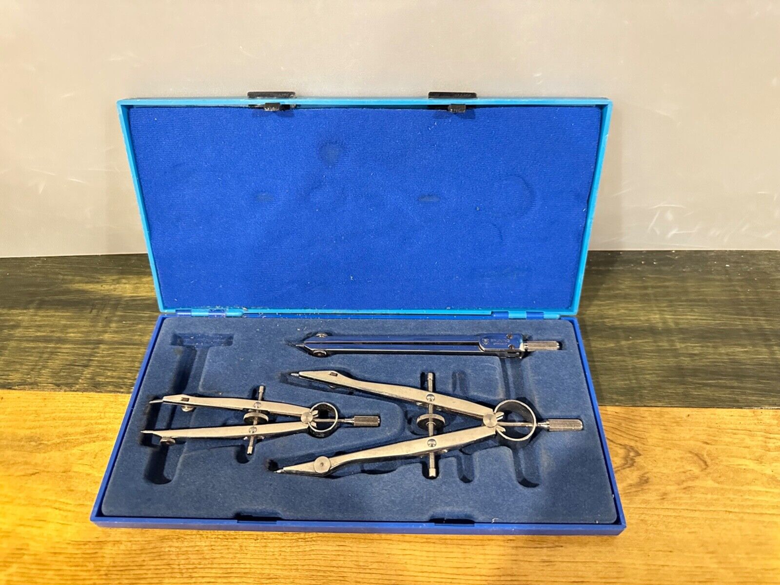 Vintage Bruning 64-178 Drafting Set In A Plastic Case - Made In Germany