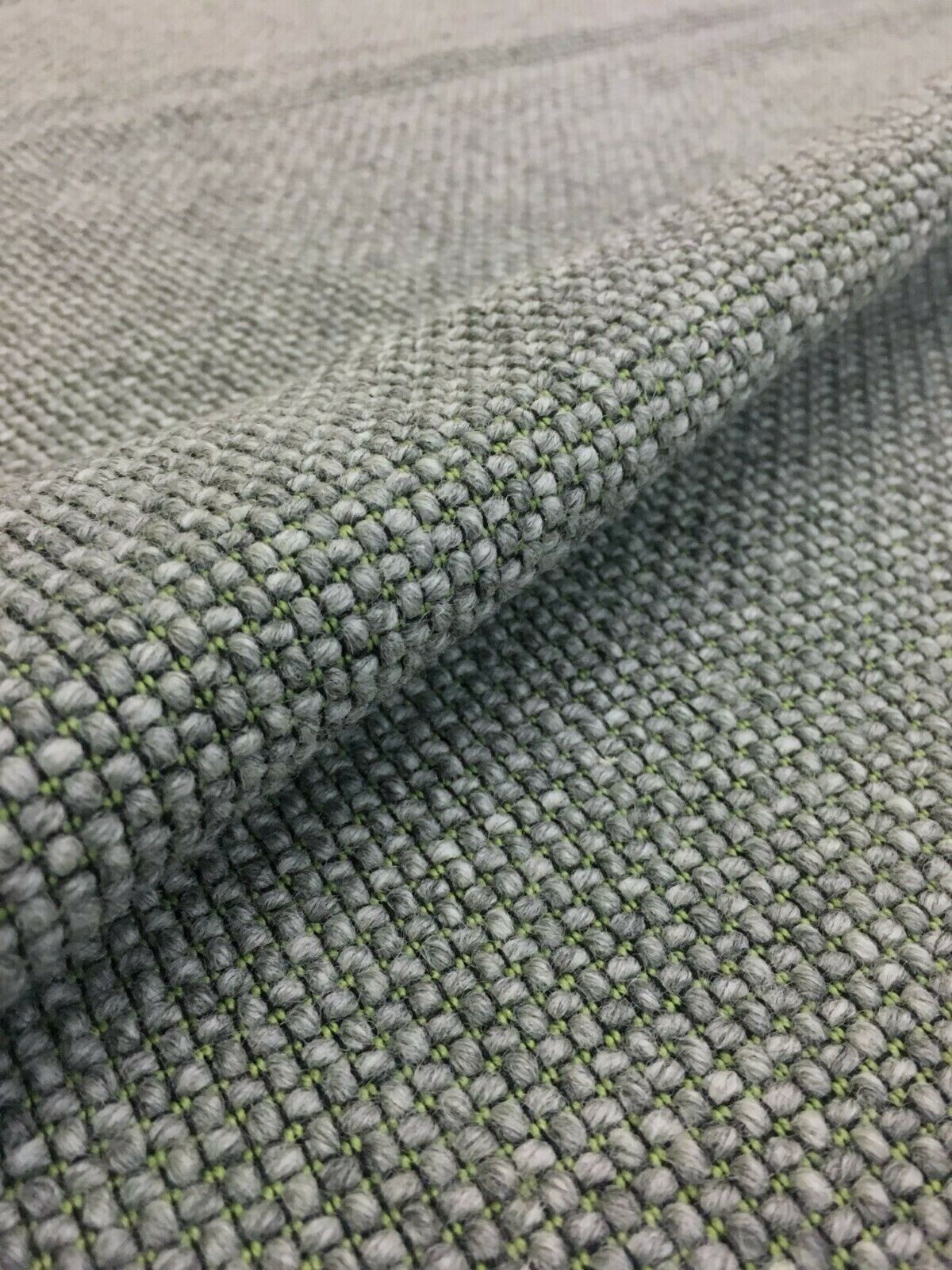 1 yd Camira Craggan Marsh Gray & Green Nubby Wool Upholstery Fabric MSRP $69
