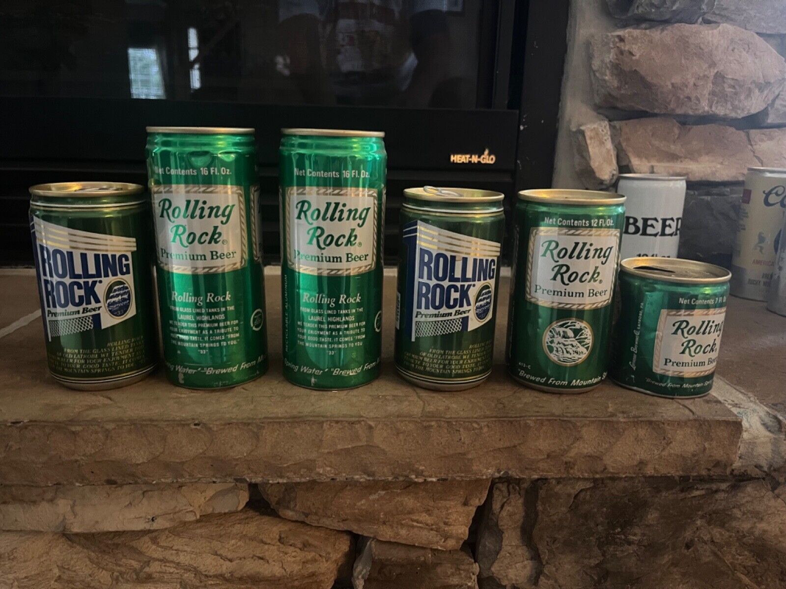 Lot of 6 Different Rolling Rock  Beer Cans