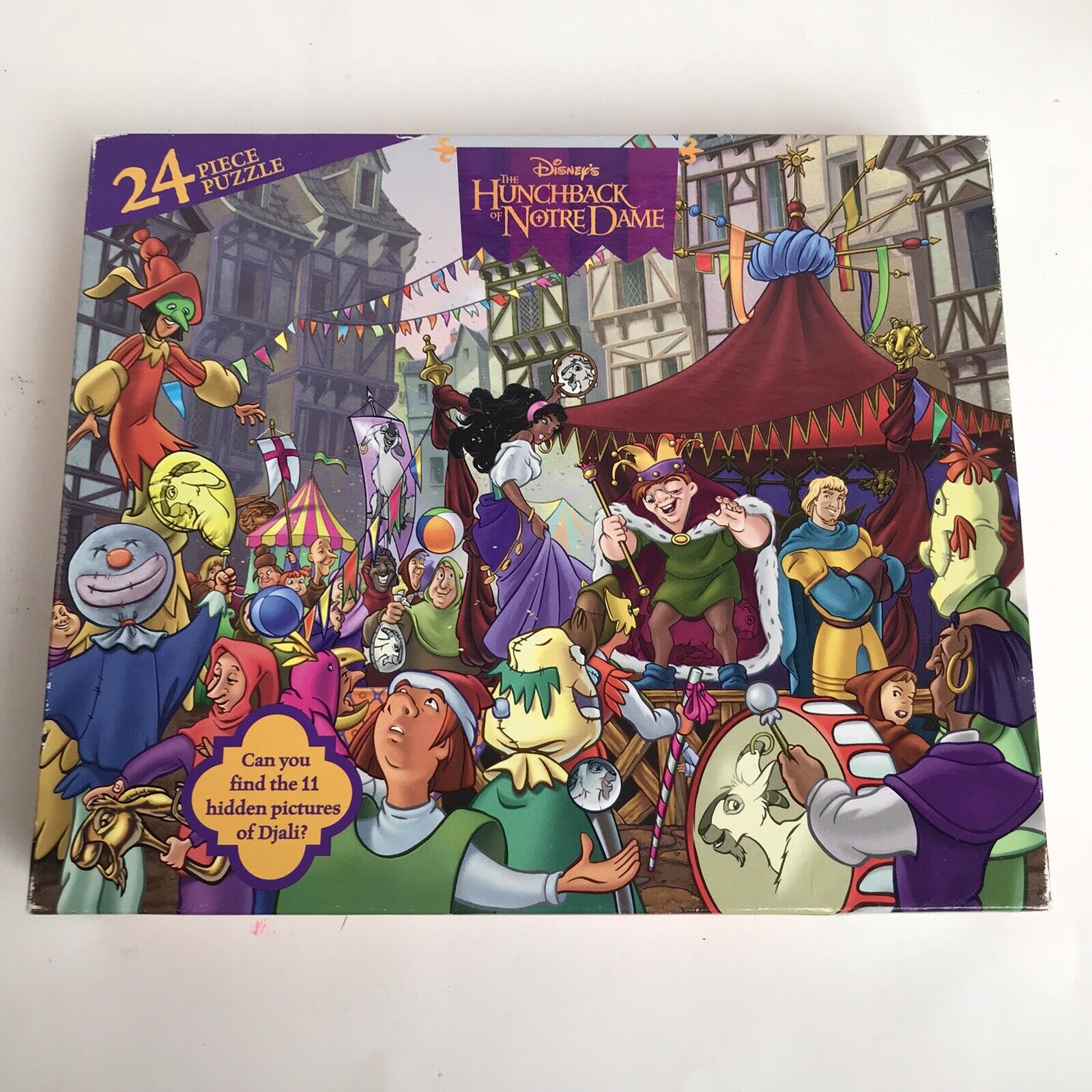 VTG Disney\'s The Hunchback Of Notre Dame 24 Piece Puzzle Complete Find Djali