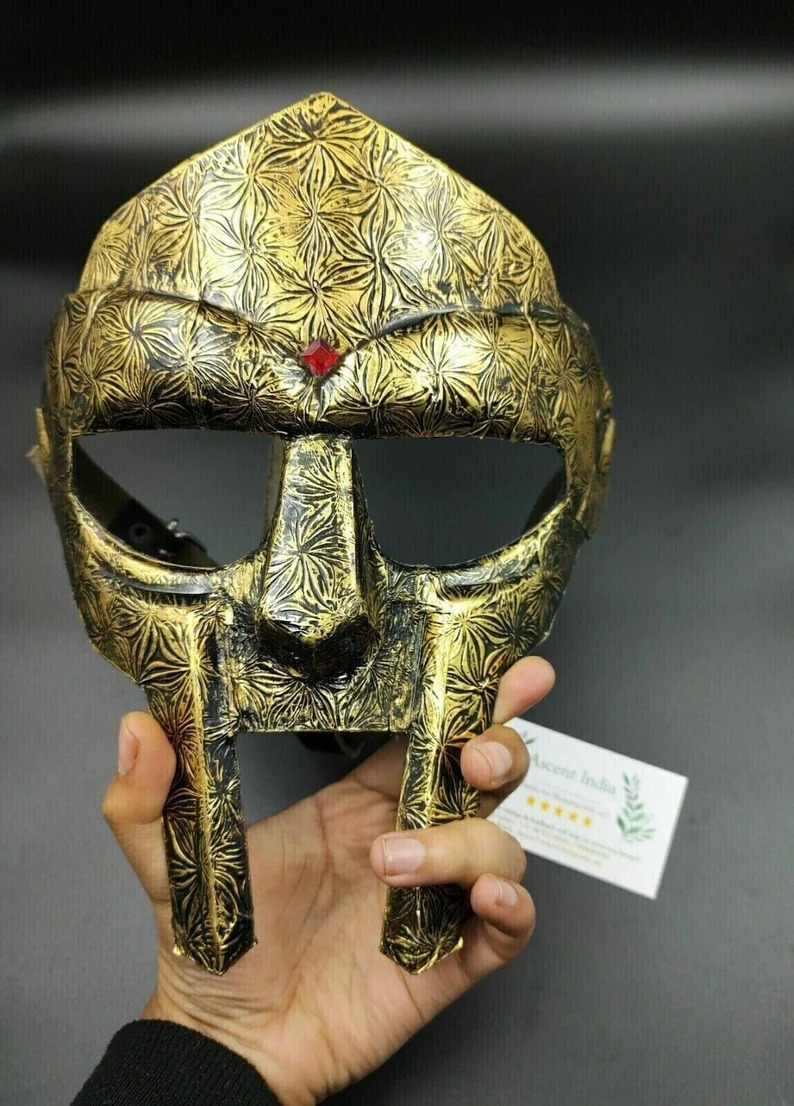 MF Doom Costume Prop MF Doom Mad-villain Mask Mild Steel Face Mask for Cosplay
