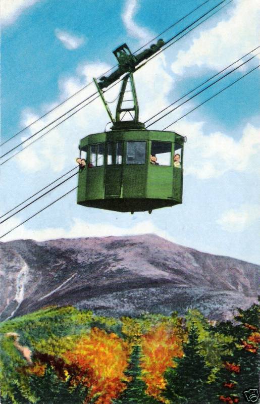 Postcard NH New Hampshire Cannon Mtn Aerial Tram Franconia Notch NrMINT Unused