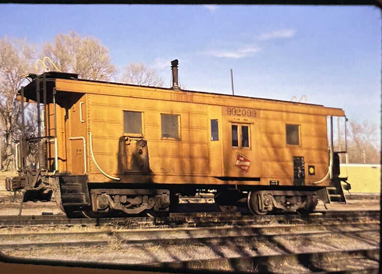 Vtg 35mm Slide Milwaukee Road Railroad Train Engine Caboose 992099 Original