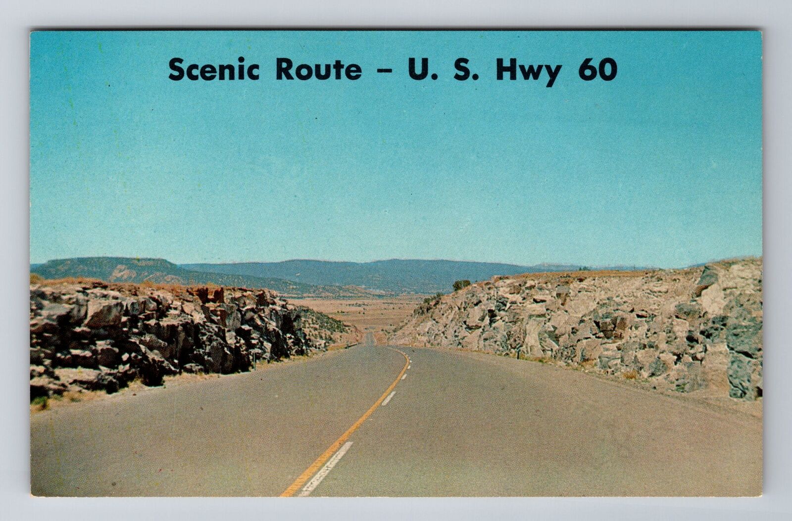 Springerville AZ-Arizona, US Highway 60, Antique, Vintage Souvenir Postcard