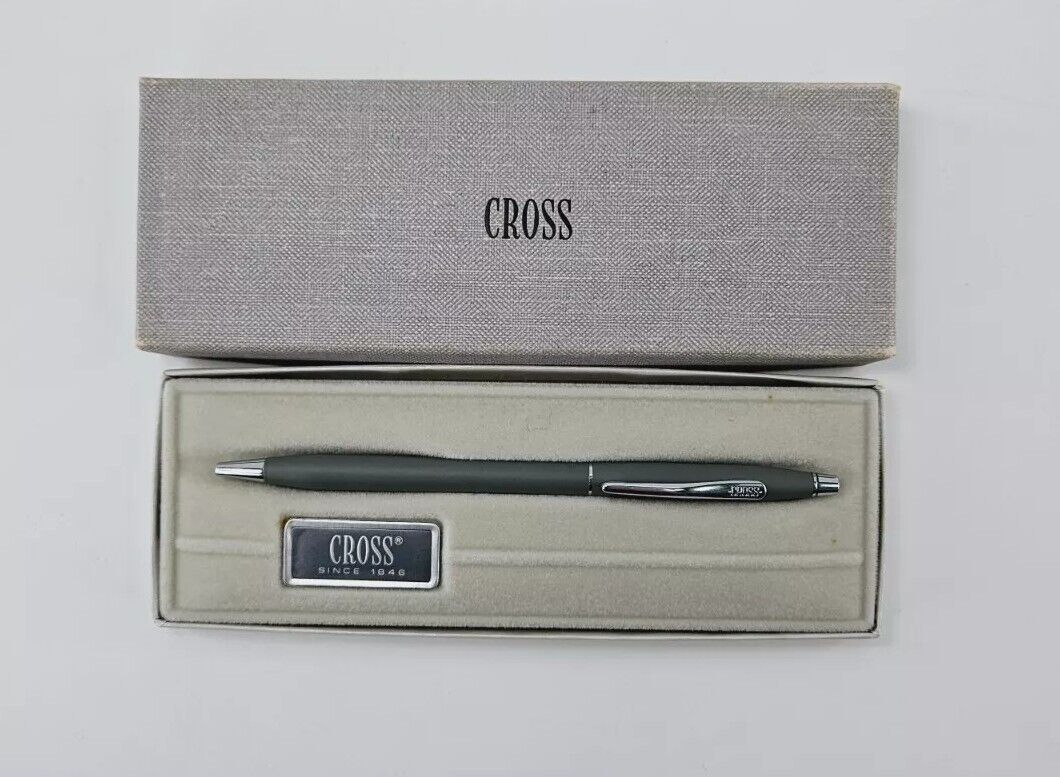 Vintage CROSS Ball Pen Gray 2102 with Original Box ~ Ballpoint USA