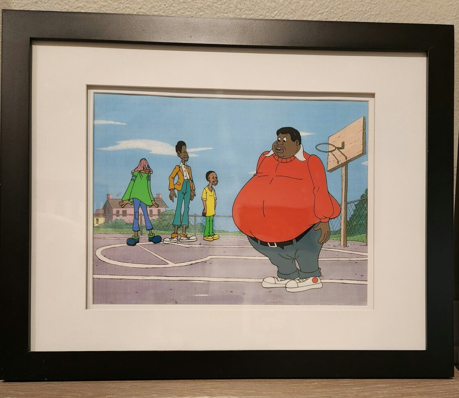 VINTAGE Fat Albert & The Cosby Kids Framed Animation CEL 