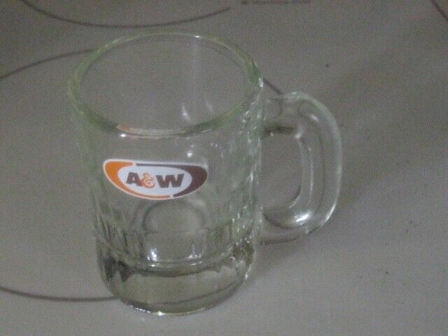 Vintage A&W Root Beer Mini Mug Oval Logo Original Authentic 3 1/4” Tall