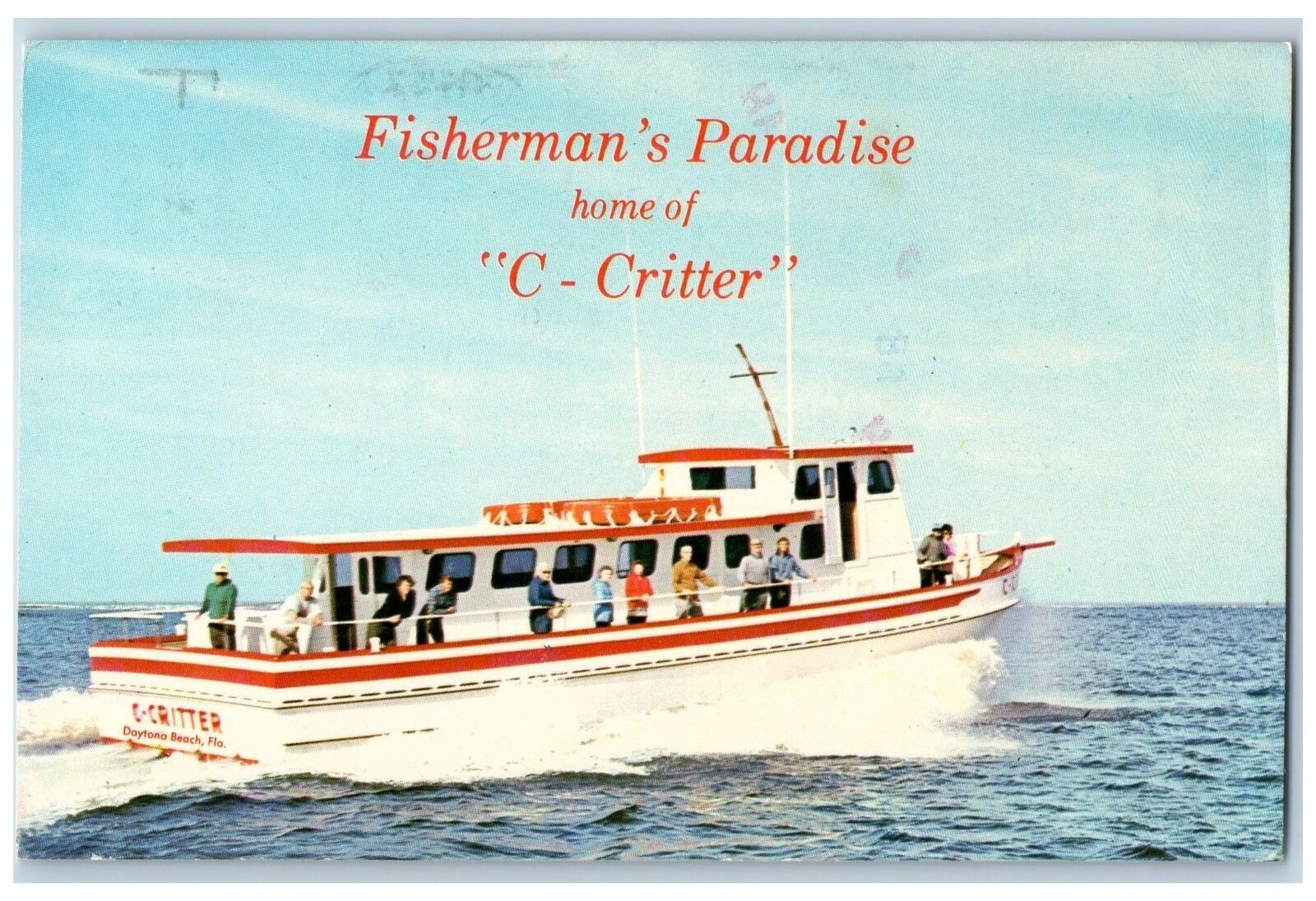 1982 Fisherman's Paradise Home Of C-Critter Daytona Beach Florida FL Postcard