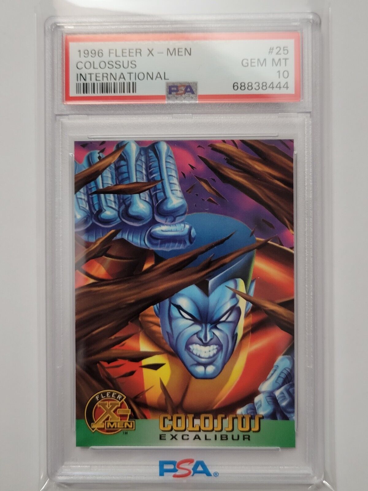 Colossus 1996 Fleer X-Men international #25 Excalibur Card PSA 10  (POP 1)