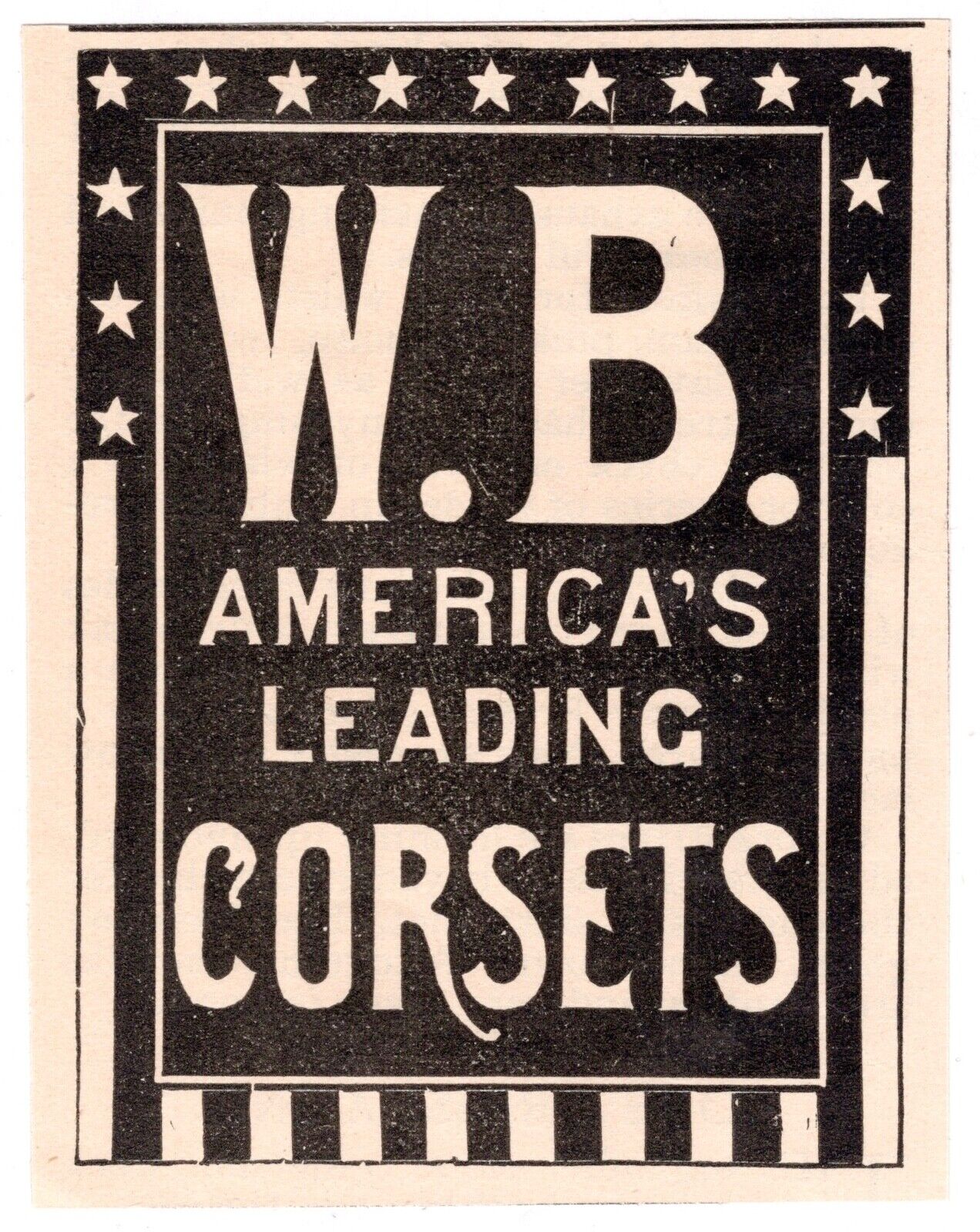 c1880s W.B. Corsets America\'s Leading Victorian Lady Fashion Antique Print Ad