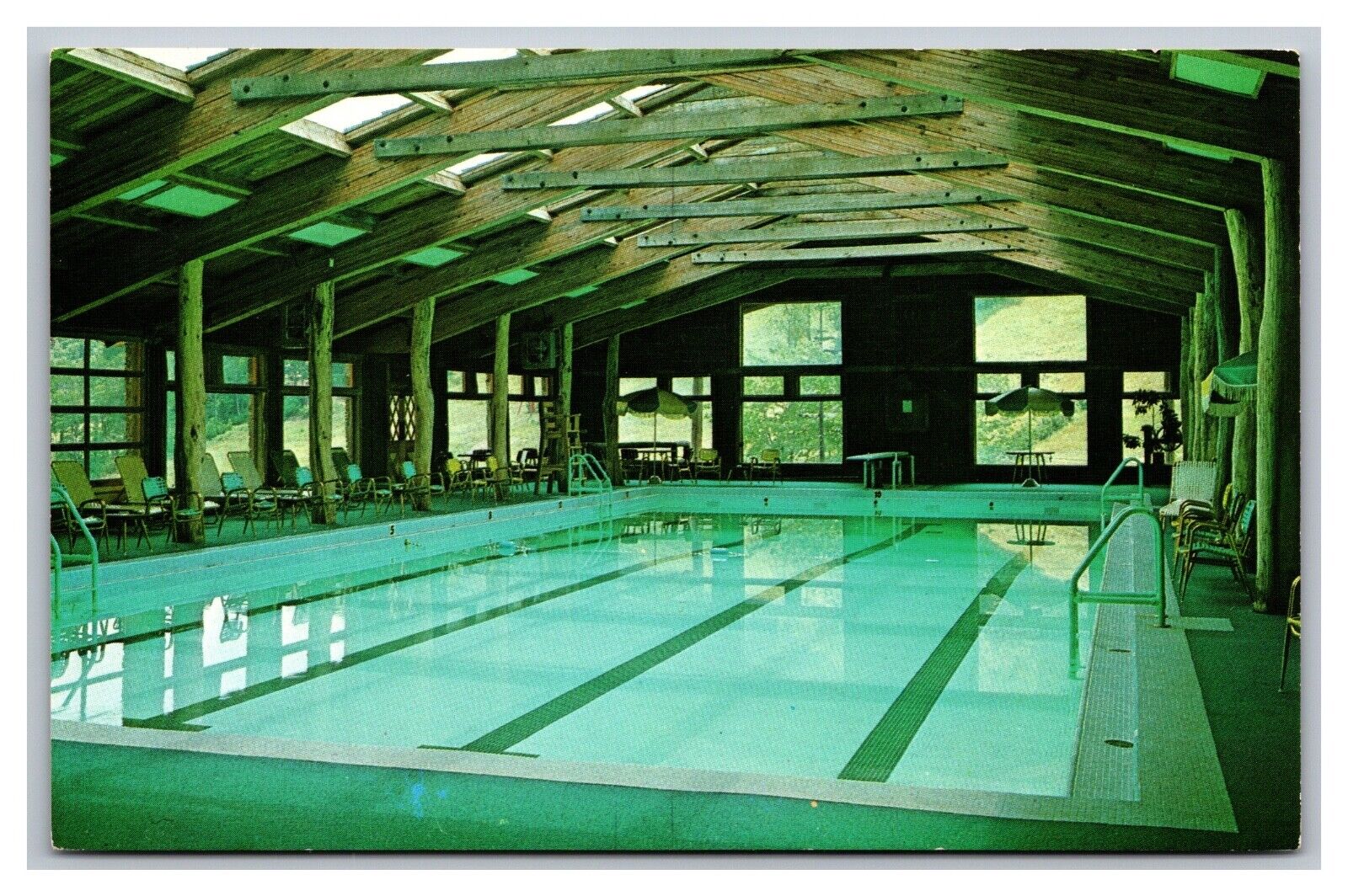 Champion PA Pennsylvania Seven Springs Mountain Resort Swimming Pool Postcard