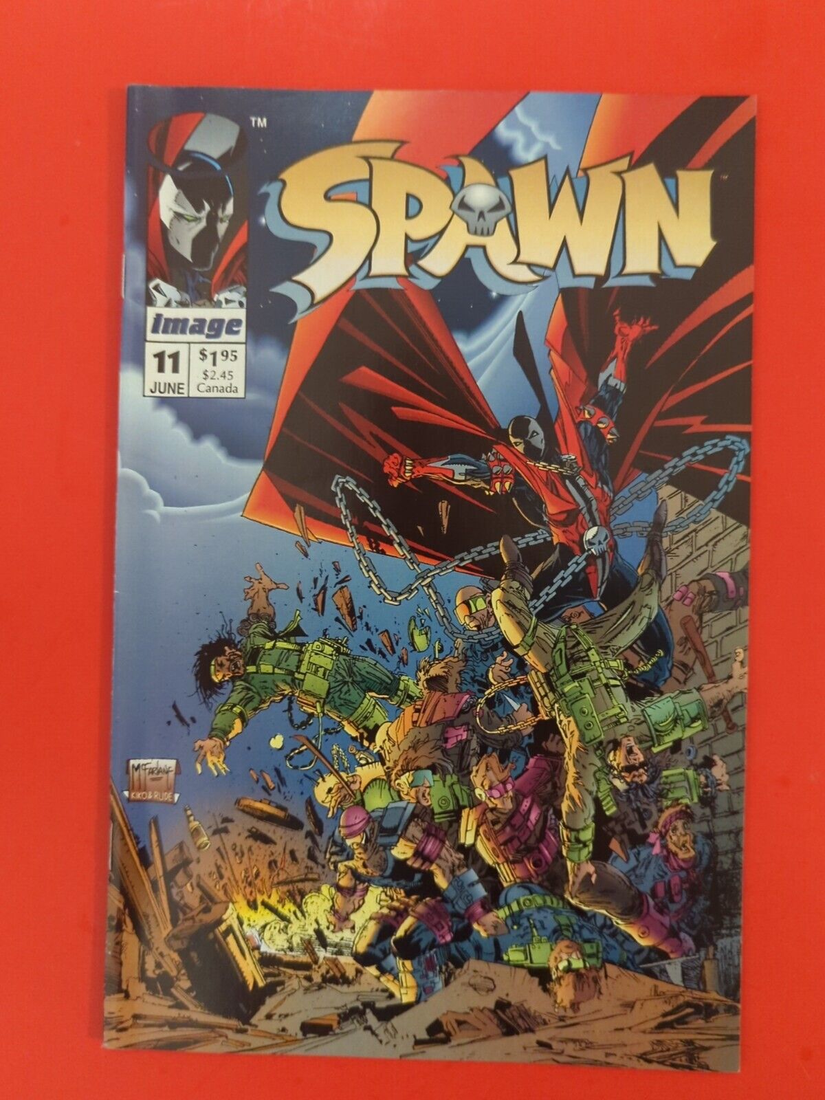 🔥SPAWN #11 1st BOOTS 1992 Image STORY by FRANK MILLER+INSERT+TMcF (L2)