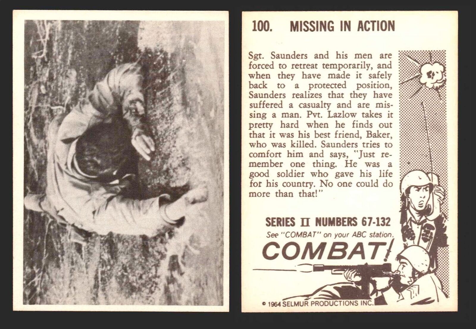 1964 Combat Series II Donruss Selmur Vintage Card You Pick Singles #67-132