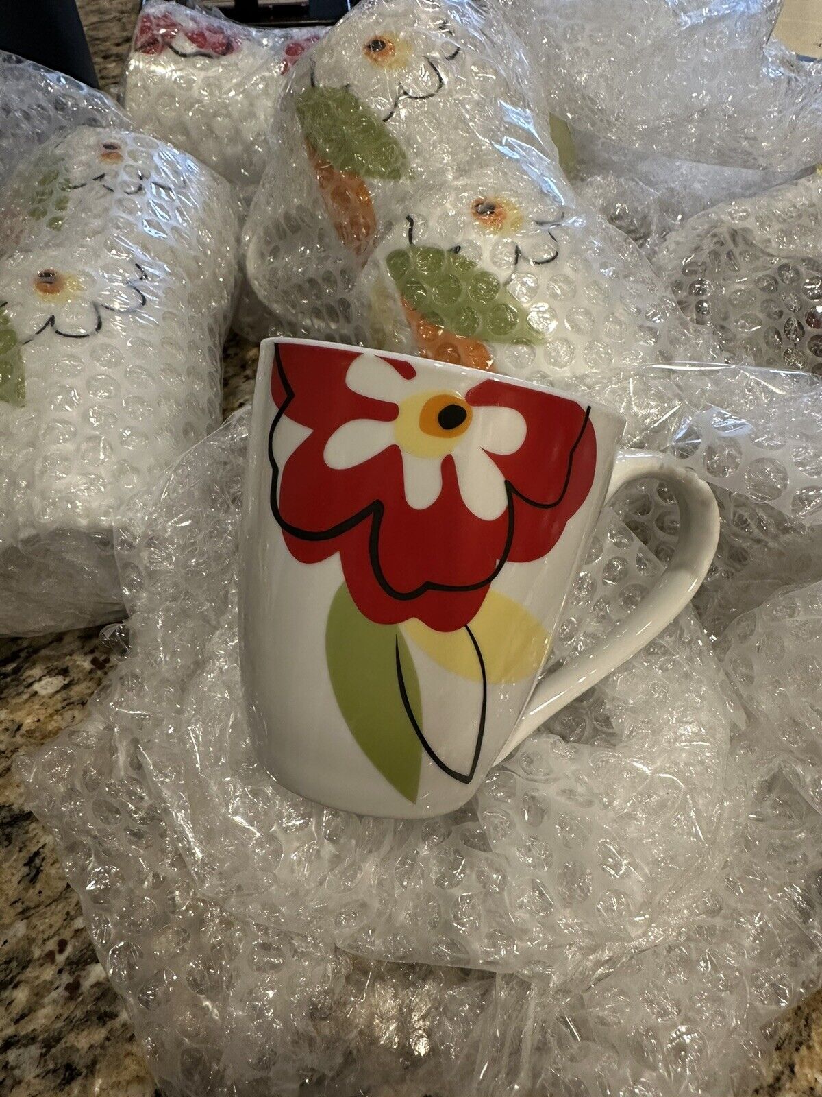 set of 7 floral corsica porcelain fiji mugs