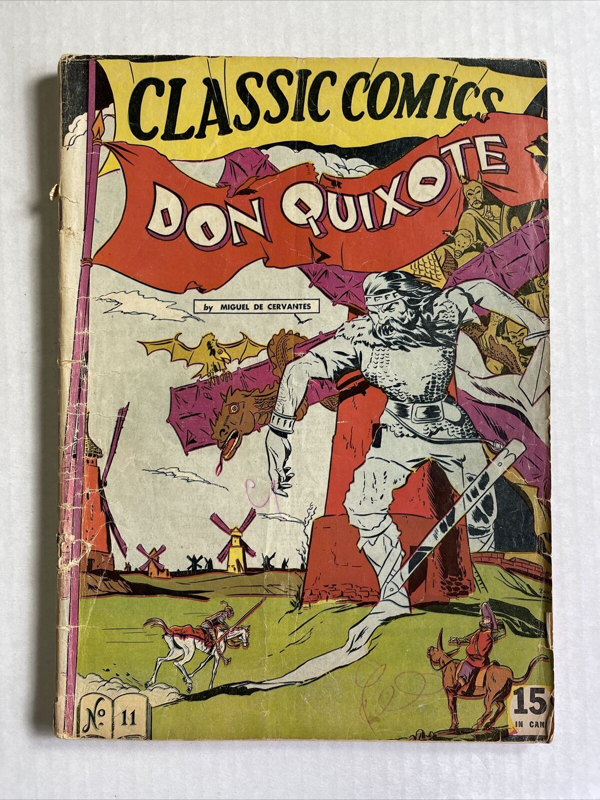 Classic Comics Don Quixote #11 HRN 21 G Third Edition 1944 scarce 