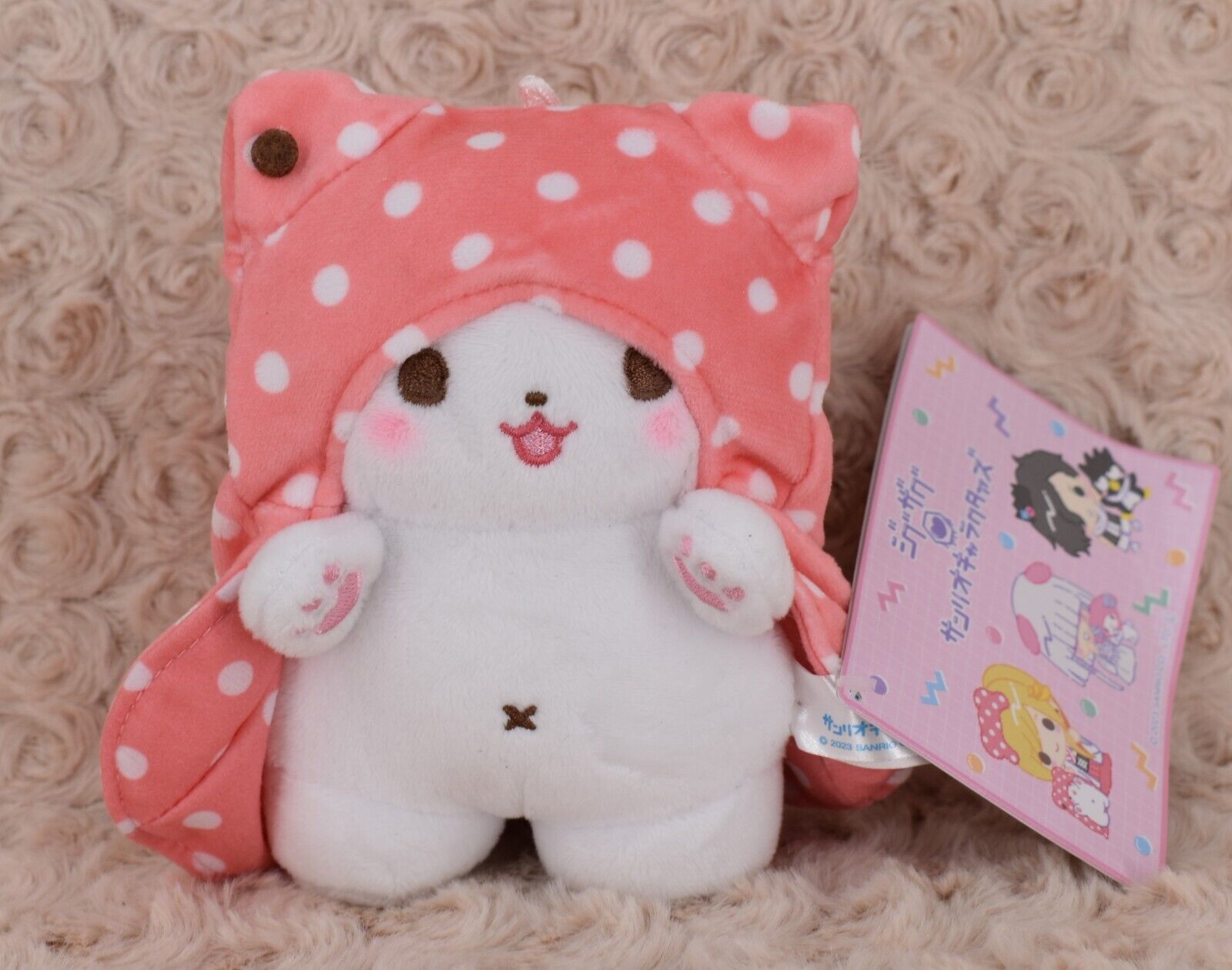 Sanrio Marumofubiyori Moppu x Zigzag Plush Doll Pink 5\