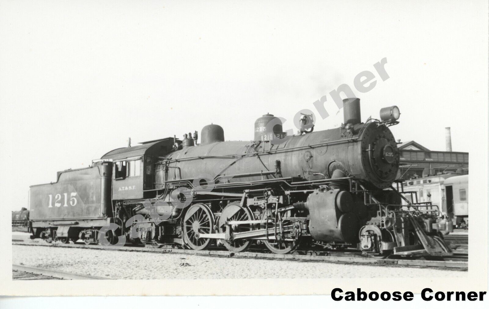 AT&SF Atchison Topeka & Santa Fe Railway #1215 KS 1951 B&W Photo (2060)