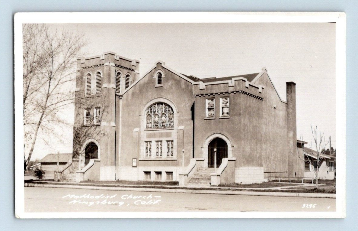 RPPC 1940'S. KINGSBURG, CALIF. METHODIST CHURCH. POSTCARD GG19