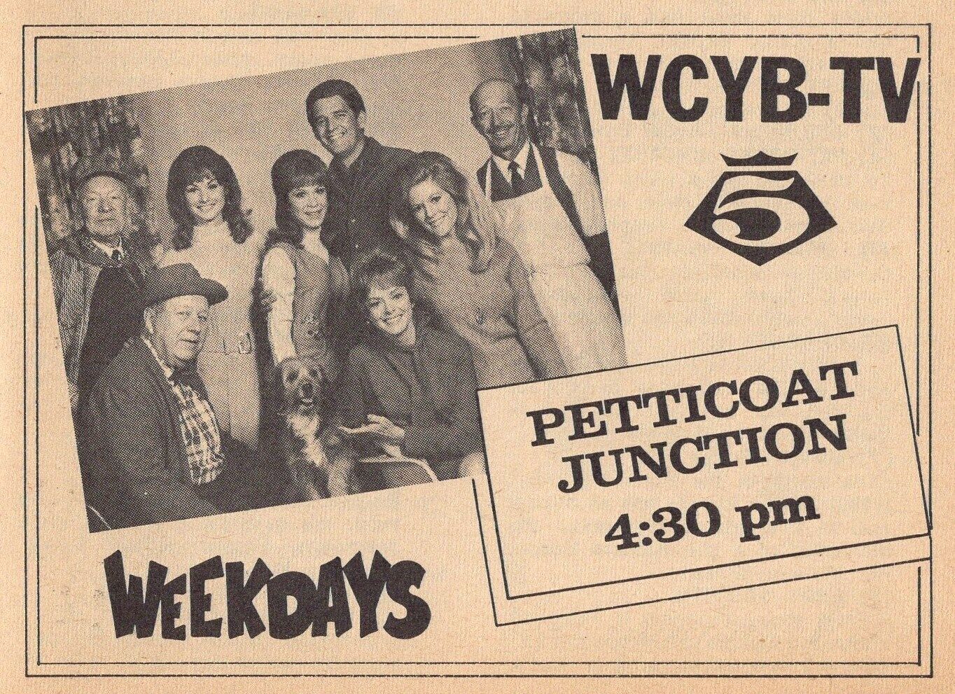 1972 WCYB BRISTOL,VIRGINIA TV AD ~ PETTICOAT JUNCTION MEREDITH MACRAE LINDA KAYE