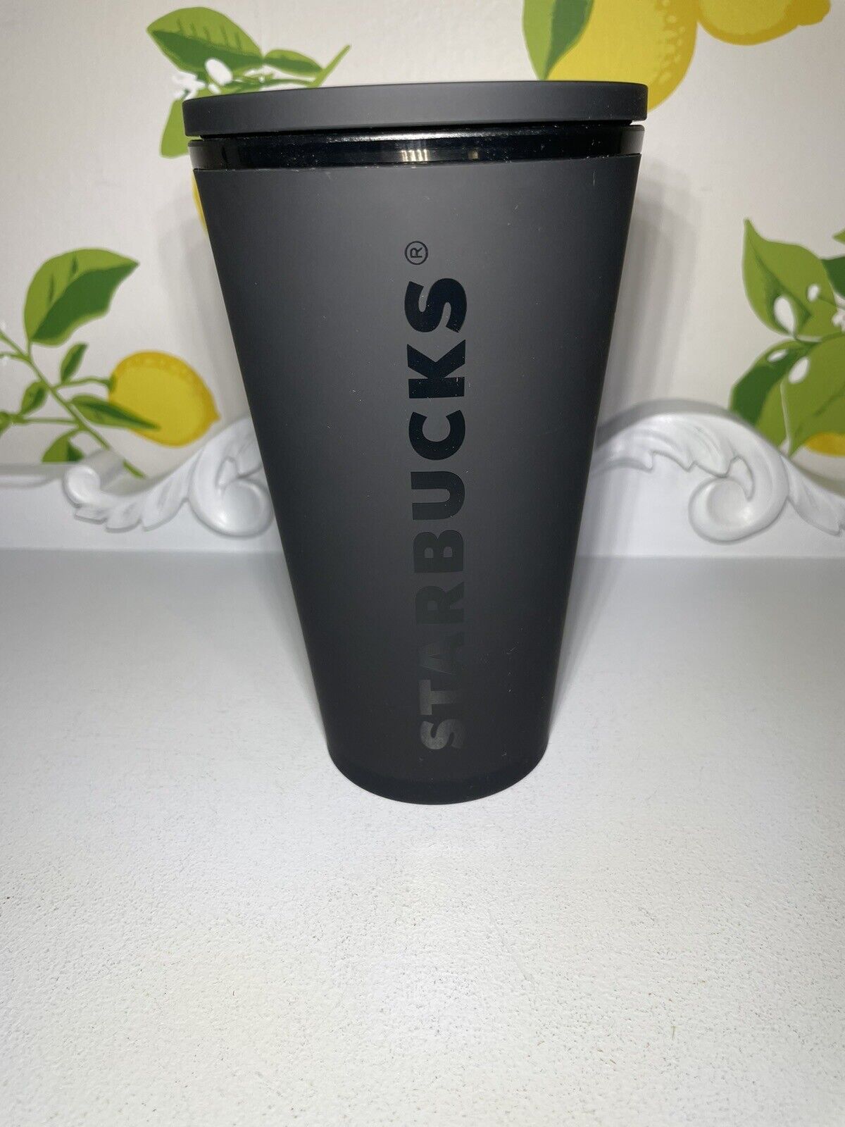 Starbucks Matte Black Acrylic Cold Cup New With No Straw 16oz