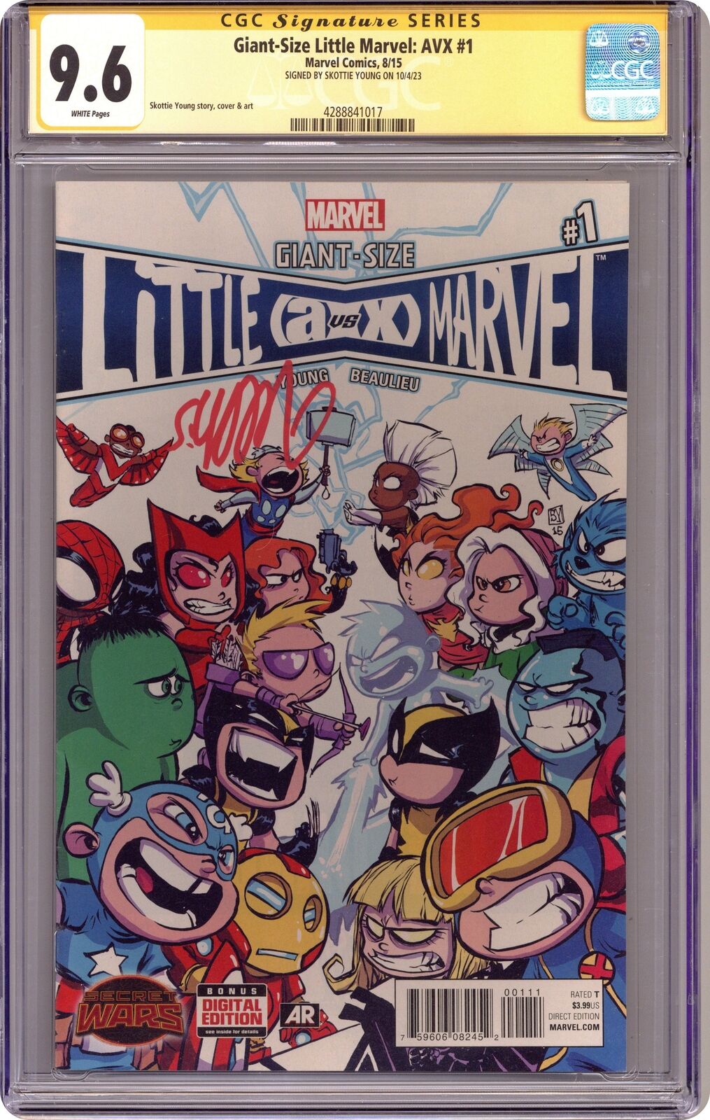 Giant Size Little Marvel AvX 1A Young CGC 9.6 SS Young 2015 4288841017