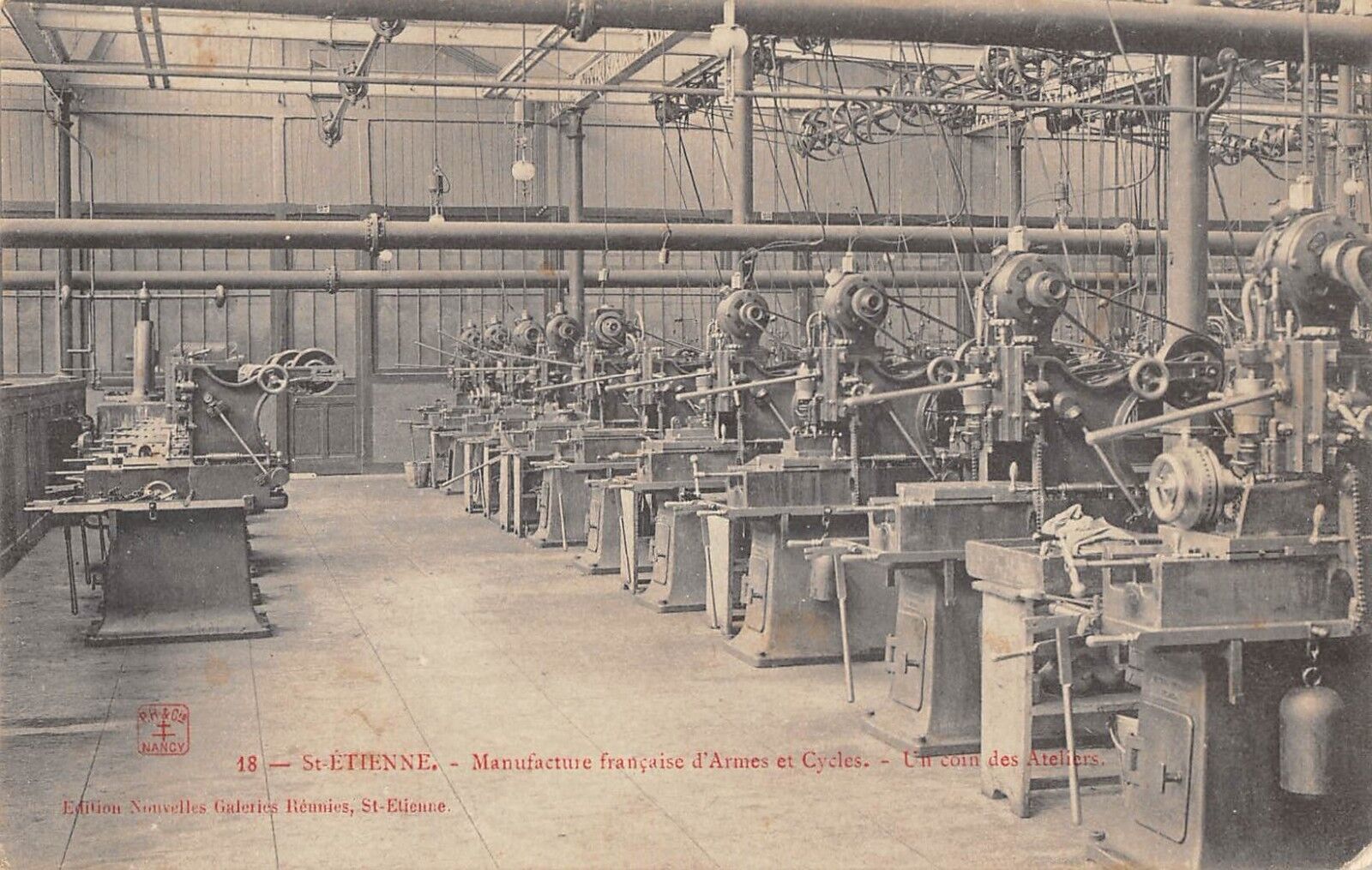 CPA 42 ST ETIENNE MANUFACTURE WEAPONS CYCLES ONE CORNER OF WORKSHOPS