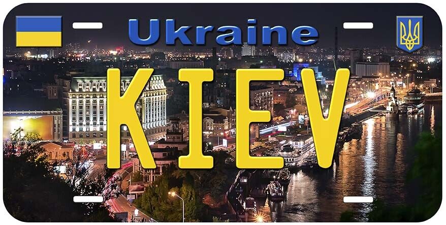 Kiev Ukraine Aluminum Novelty Car License Plate