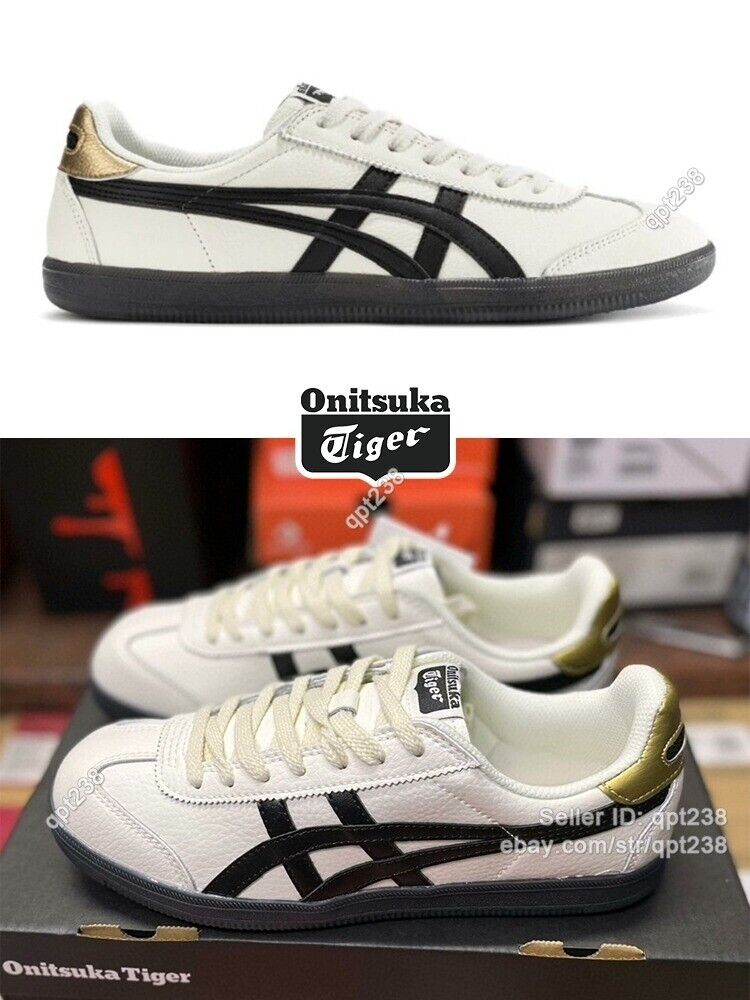 Hot Sale Onitsuka Tiger Tokuten White/Black/Gold Sneakers Unisex #1183B938-100