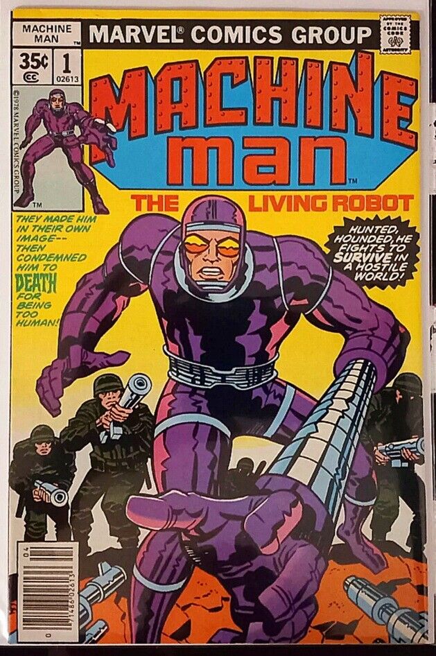 MACHINE MAN Vol.1/No.1 - THE LIVING ROBOT - VINTAGE MARVEL COMICS - 1978