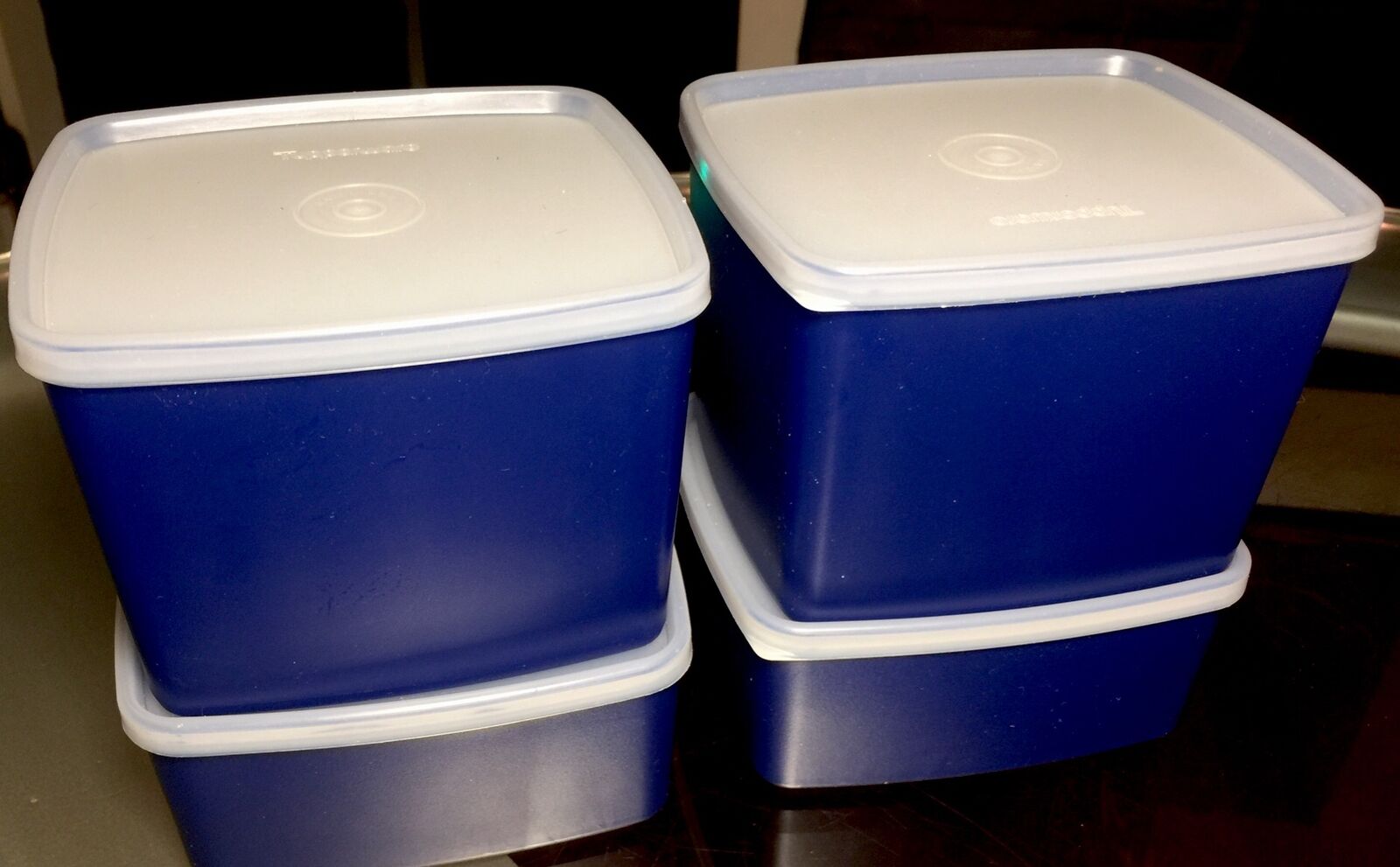 NEW USA VINTAGE TUPPERWARE “Millionaire Line”Set of 4 Containers #311,312 wSeals