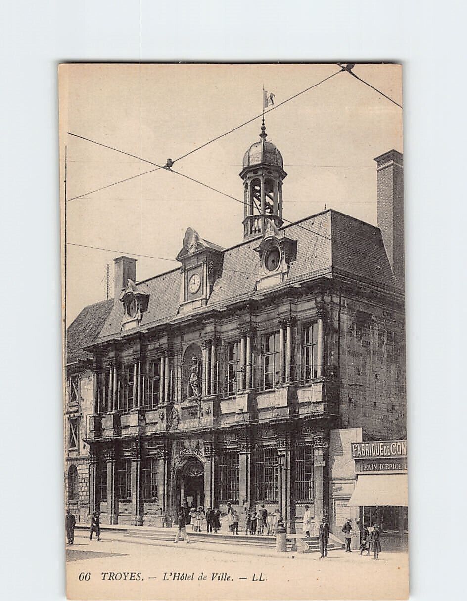 Postcard L\'Hôtel de Ville, Troyes, France