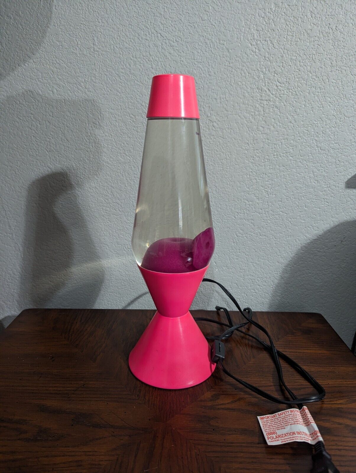 Motion and Glitter Lava Lamp - Model 5200 - 16” Tall - Hot Pink/Pink