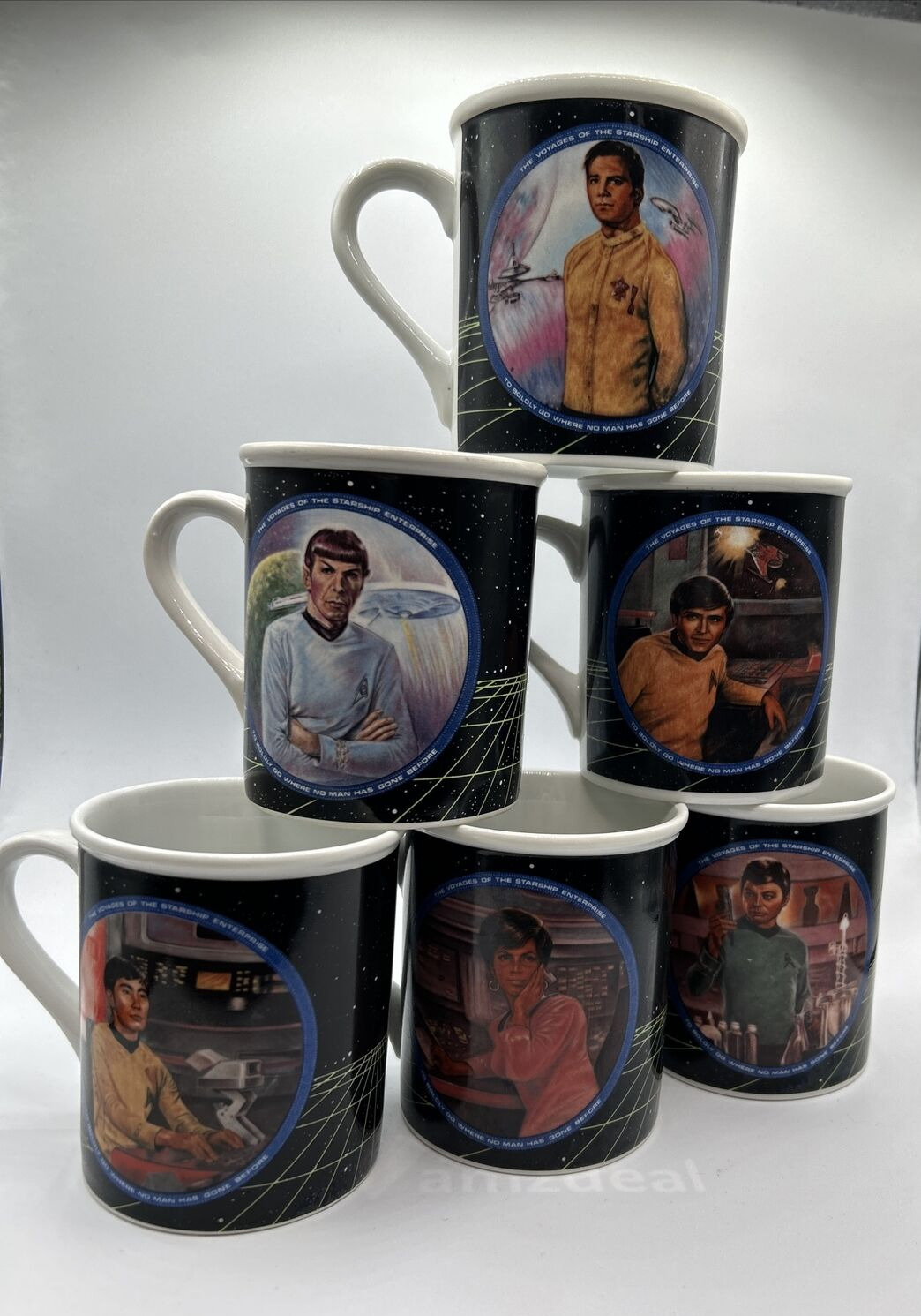 VINTAGE 1983 STAR TREK COFFEE  MUGS in association with THE HAMILTON COLLECTION