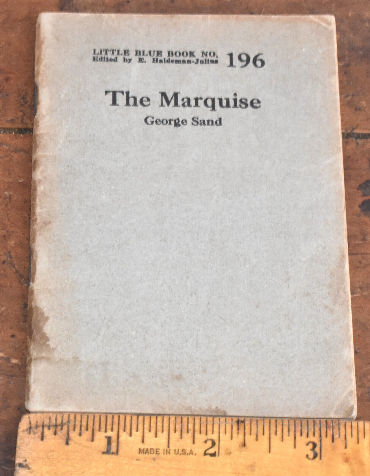 Vintage Little Blue Book No. 196 The Marquise by George Sand