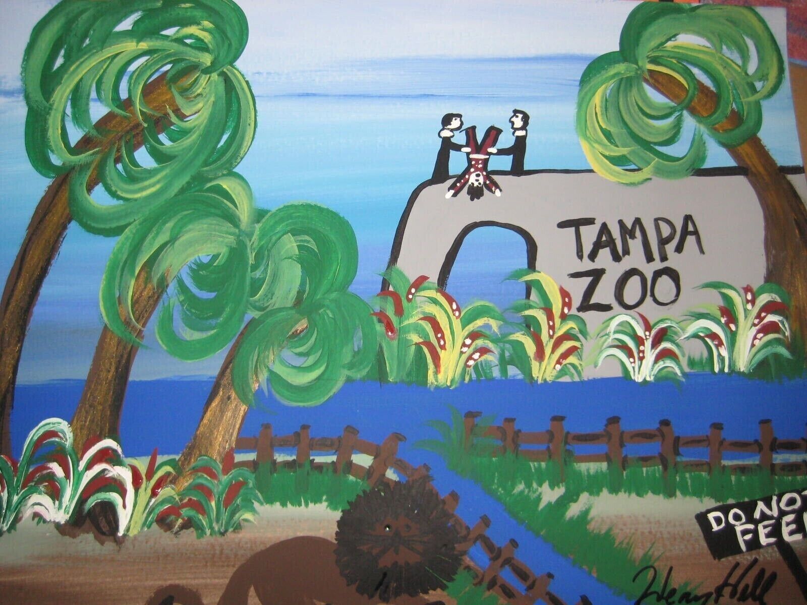 Mafia Signed Original Henry Hill  Cosa Nostra Goodfellas Painting Tampa Zoo