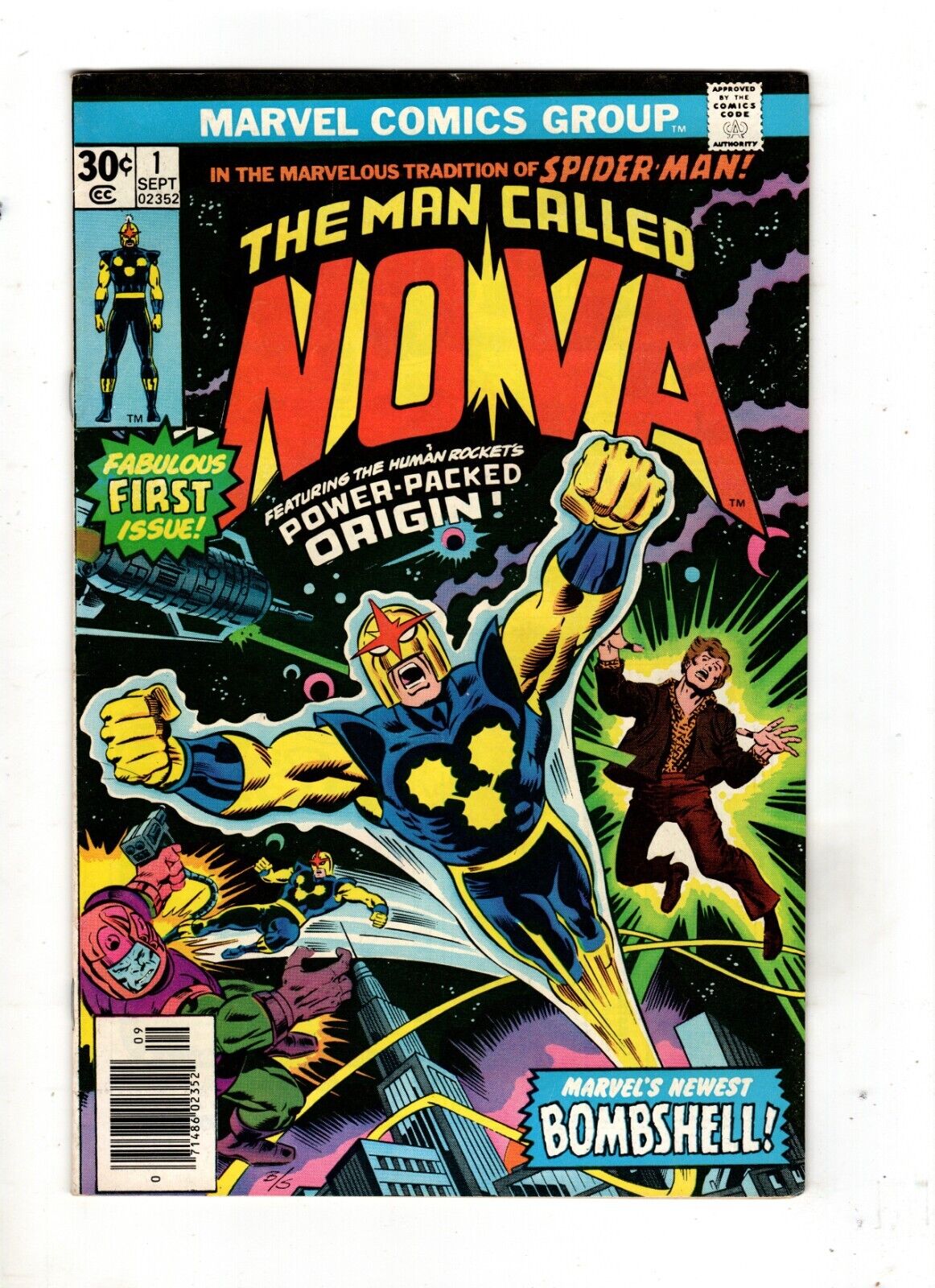 Nova #1 (1976) 1st Appearance Richard Ryder Nova Marvel Comics fn/vf / sh6