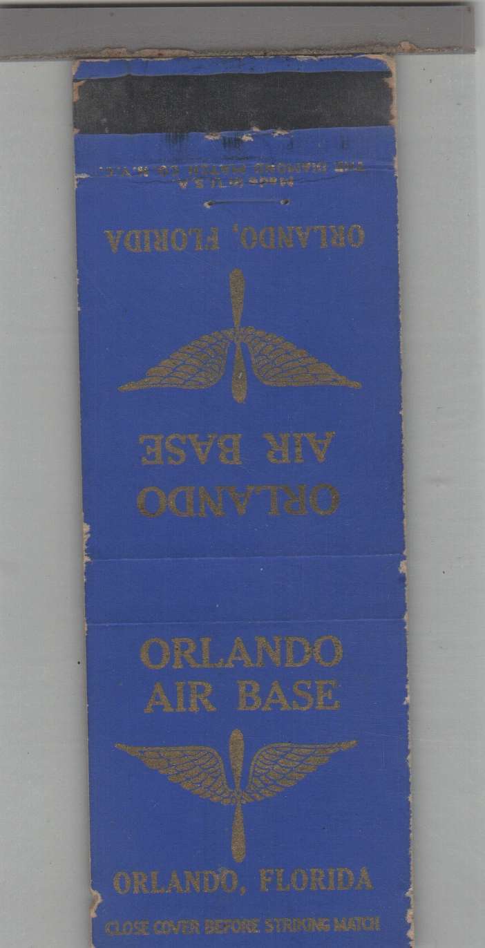 Matchbook Cover - Military - Orlando Air Base Orlando, FL