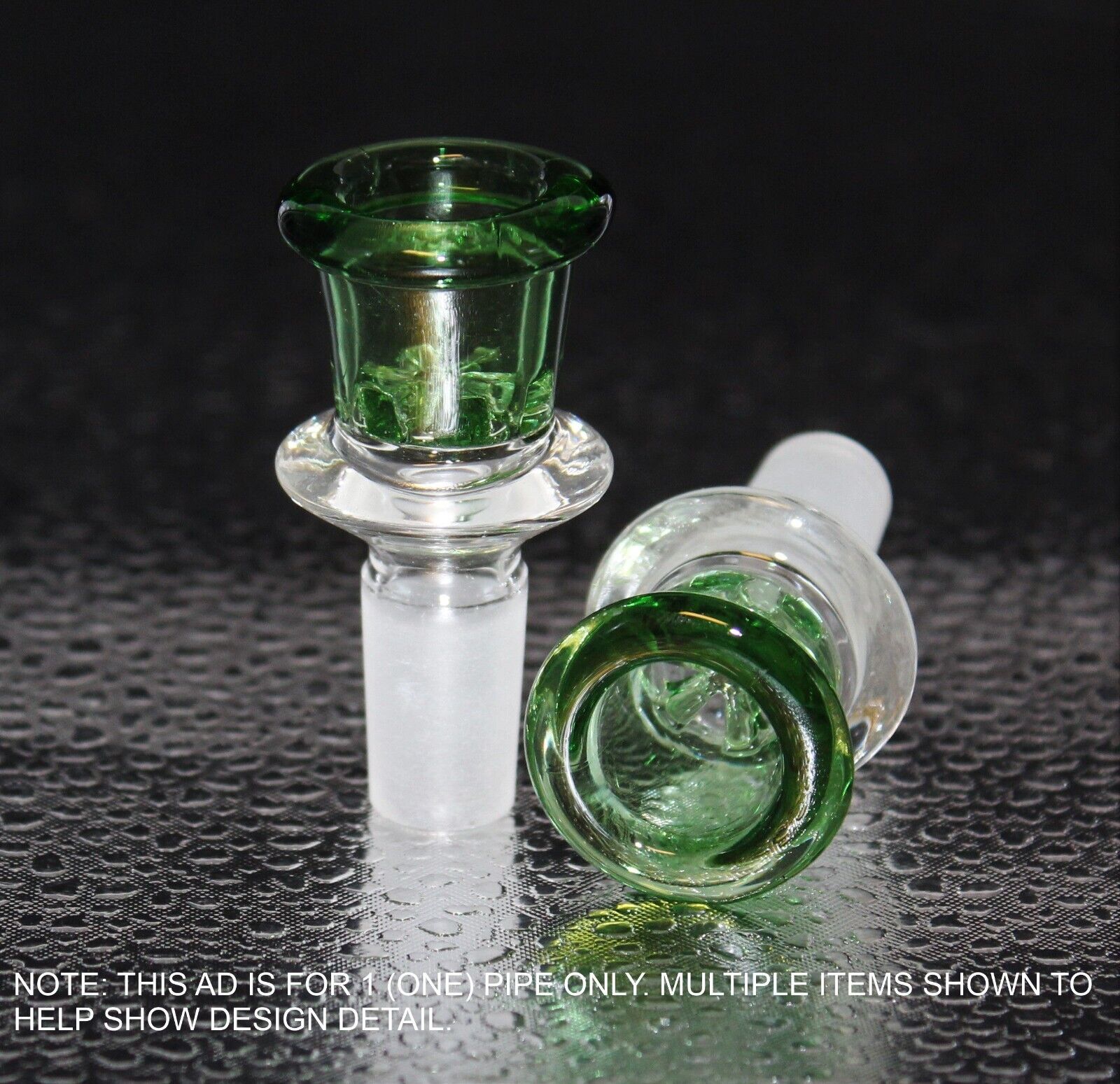 14mm GREEN SHOTS GLASS Slide Bowl SNOWFLAKE SCREEN slide bowl 14 mm male