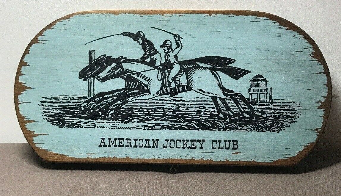 Vintage American Jockey Club Sign by Yorkcraft, Inc. GC