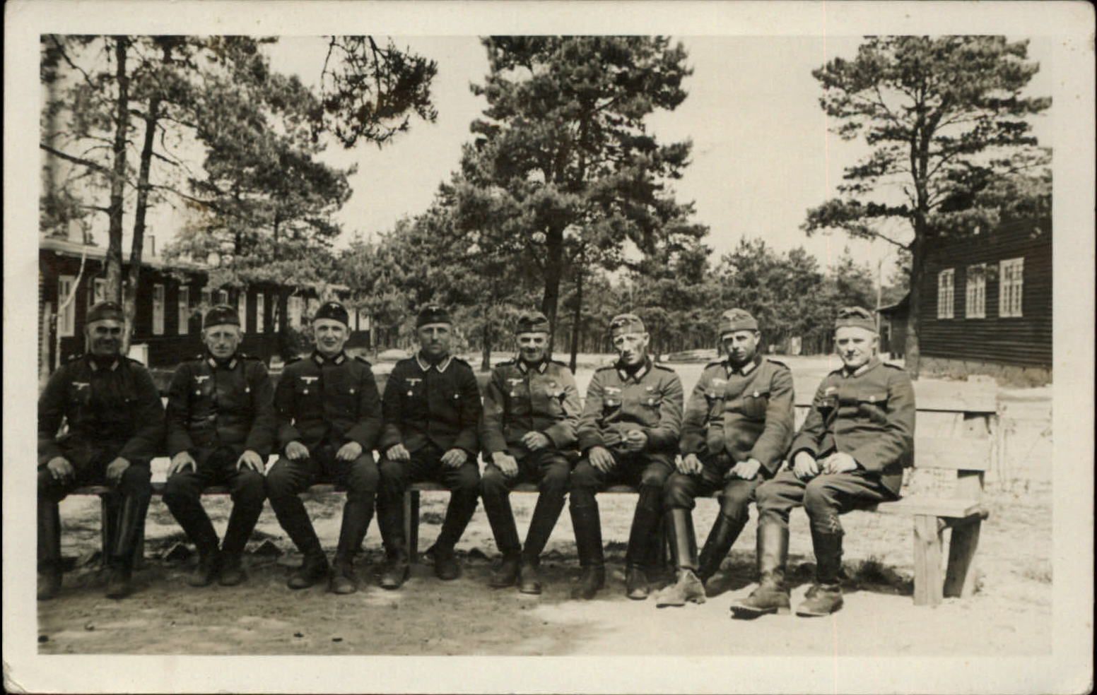 RPPC German Soldiers WWII? ~ real photo postcard sku455