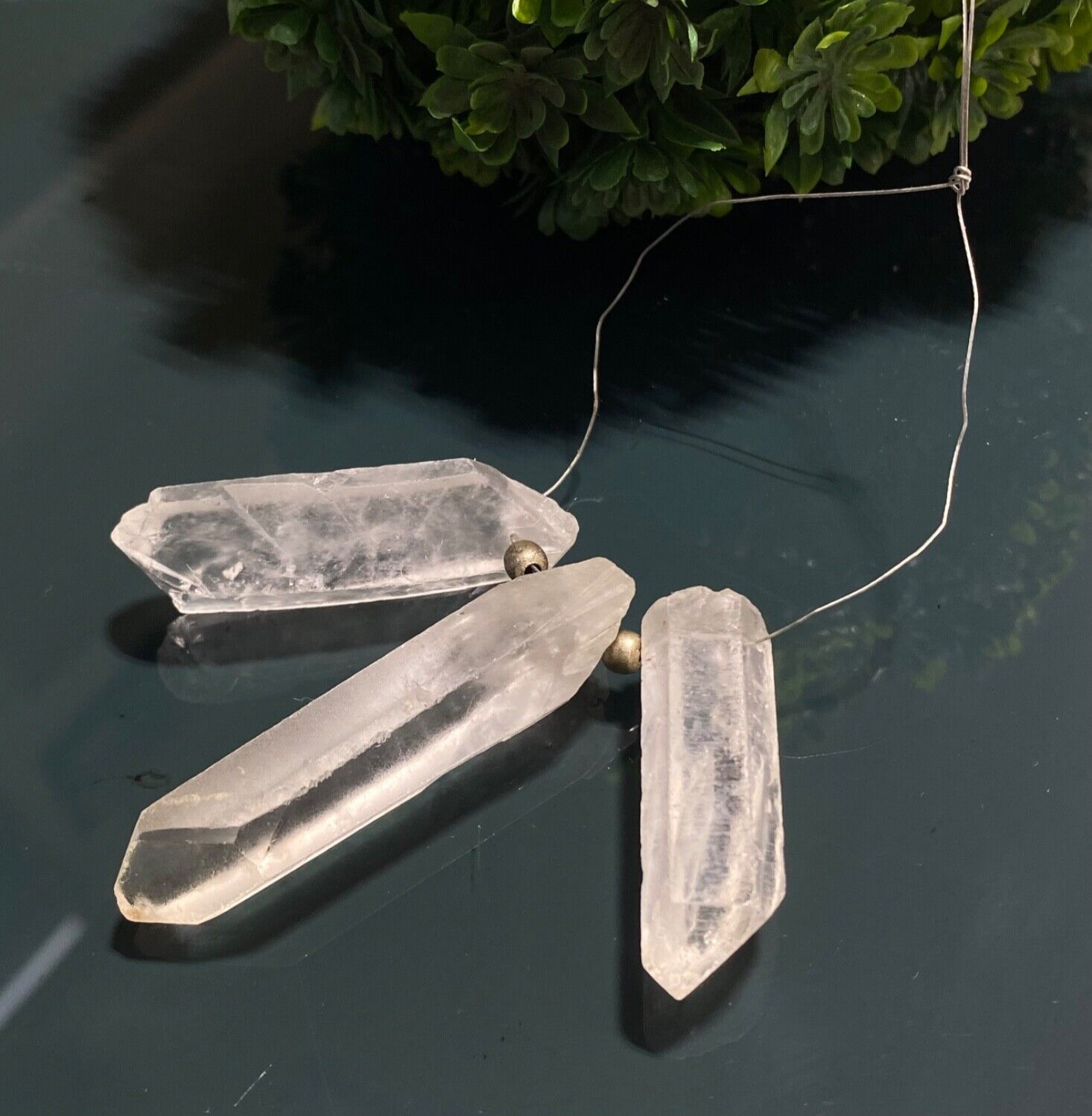 3 Pcs Clear Quartz Crystal Gemstone, Raw Healing Crystal For Pendant Making.